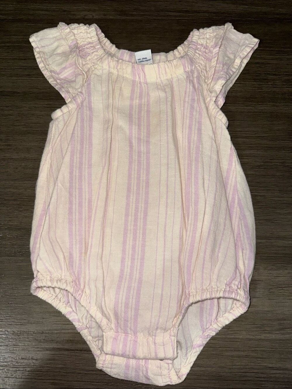 Carter's Pink and Cream Striped Baby Romper